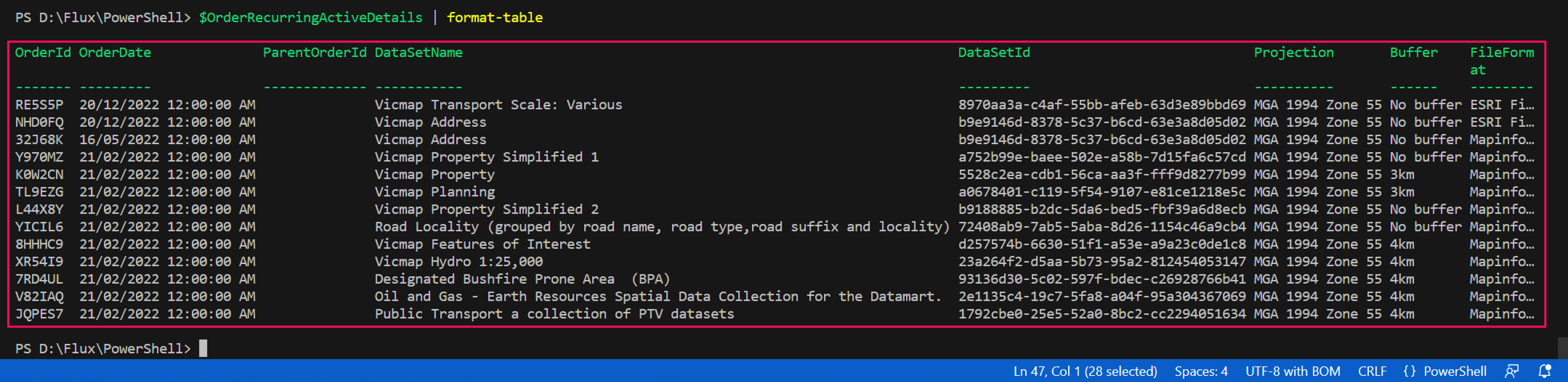 flux-powershell-datashare-recurring-active-orders.png